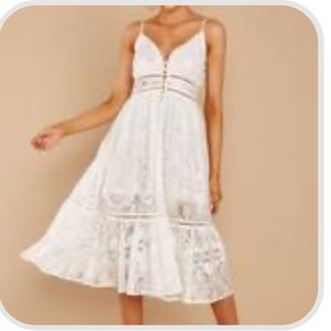 White lace midi